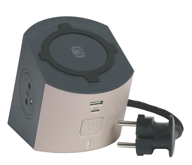 LEGRAND Przedłużacz - 2 gniazda, ładowarka indykcyjna, USB 49402 - 1047788 - zdjęcie